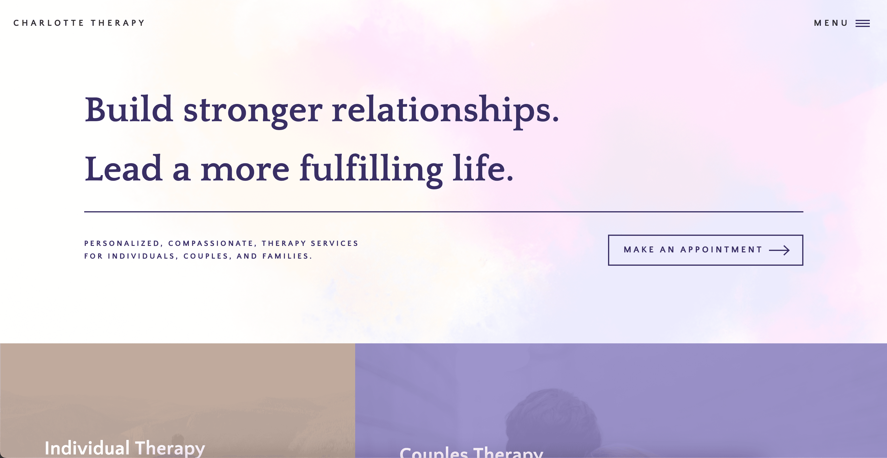 Susan Morrow Therapy website screenshot