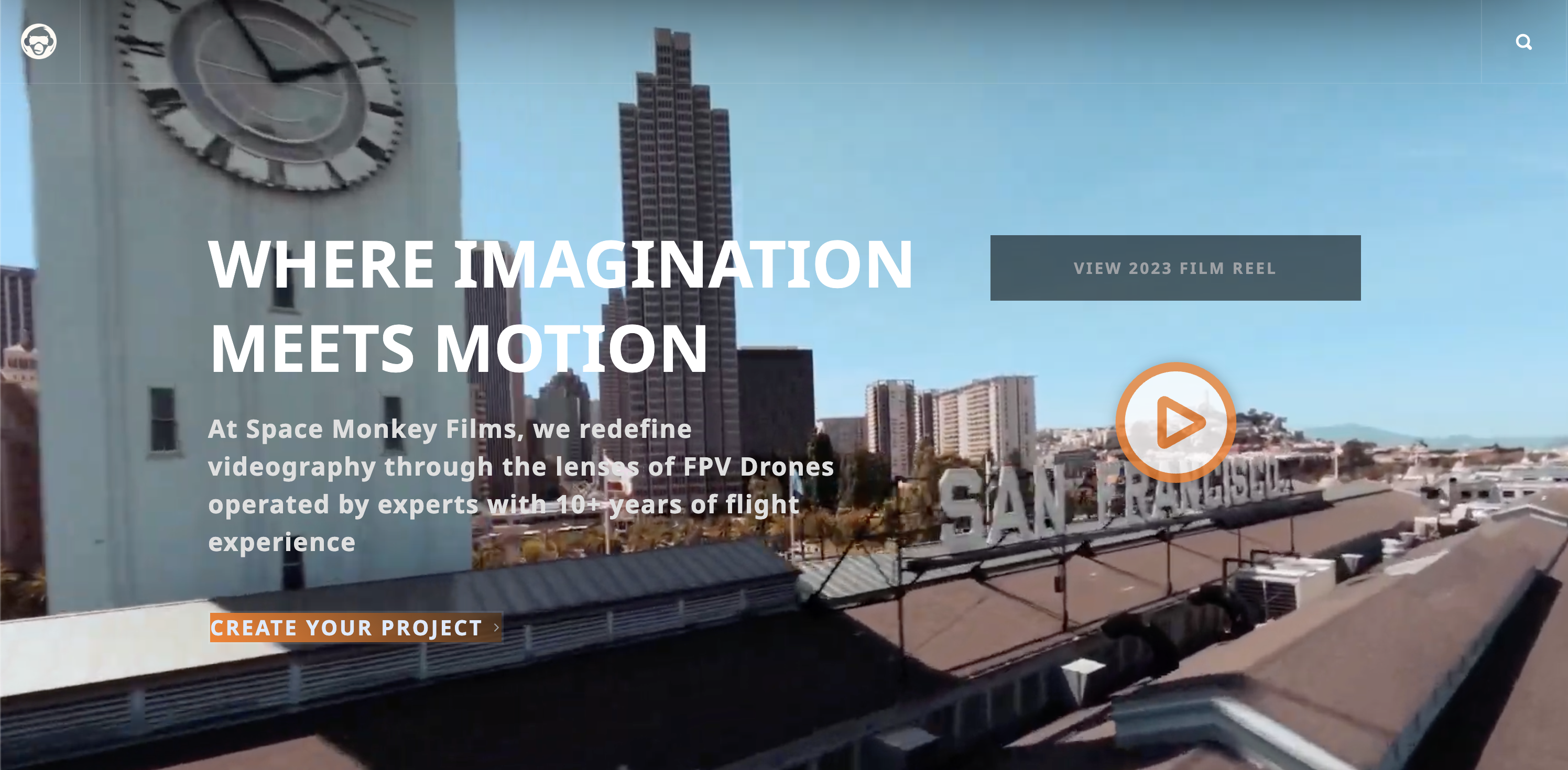 Space Monkey Films website screenshot